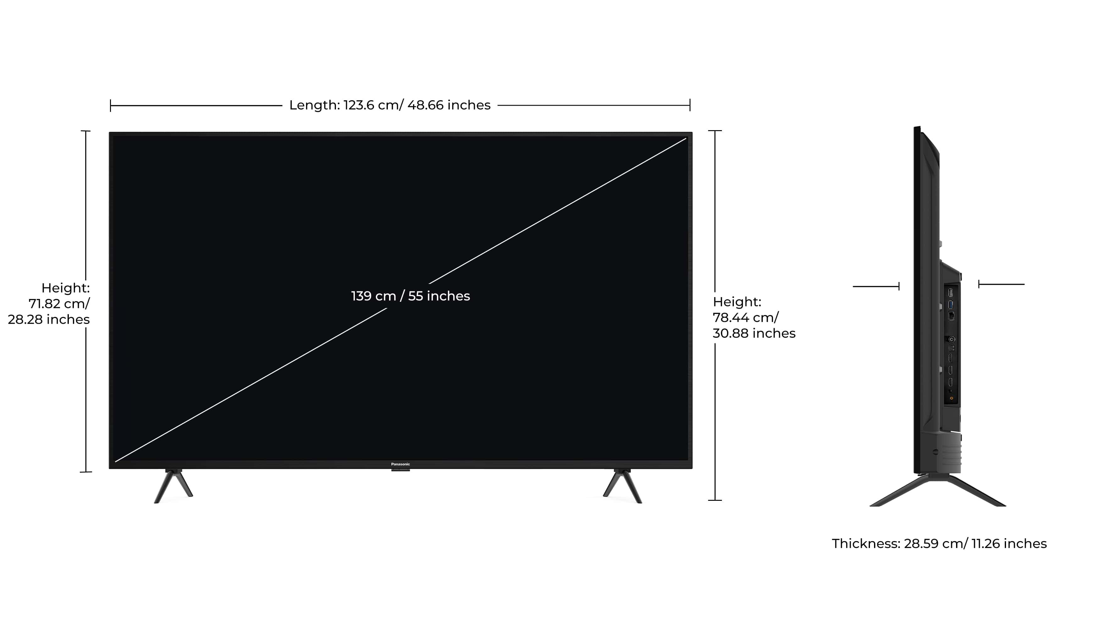 MX660 Google TV 4K HRD TV 55 Inches